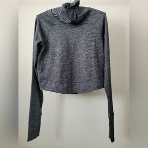 Prana Women’s Long Sleeve Top – Funnel Neck – Thumbholes – Blue Heather – Size S